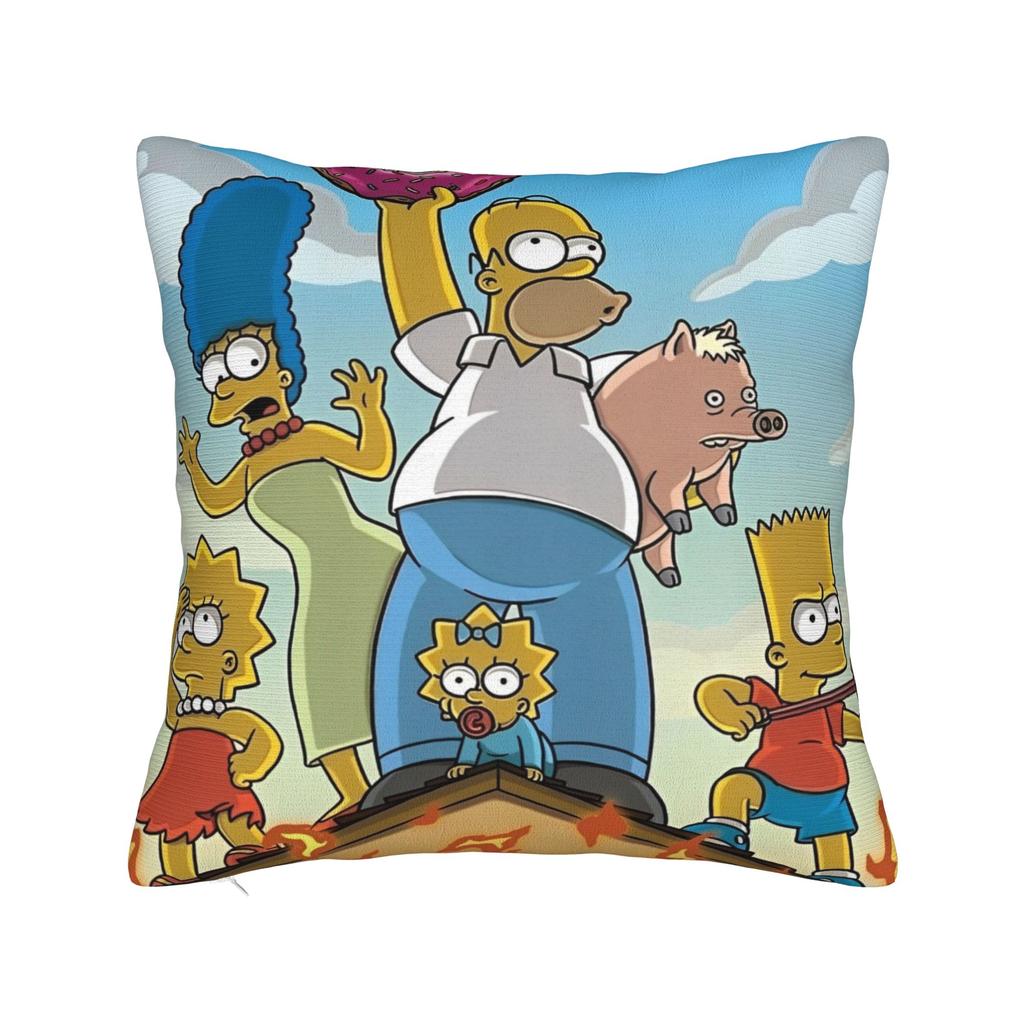 Декоративные наволочки S-Симпсоны Семья Аниме Аксессуары Автомобильная Подушка-плед Чехол Квадратный Стиль Разные Размеры