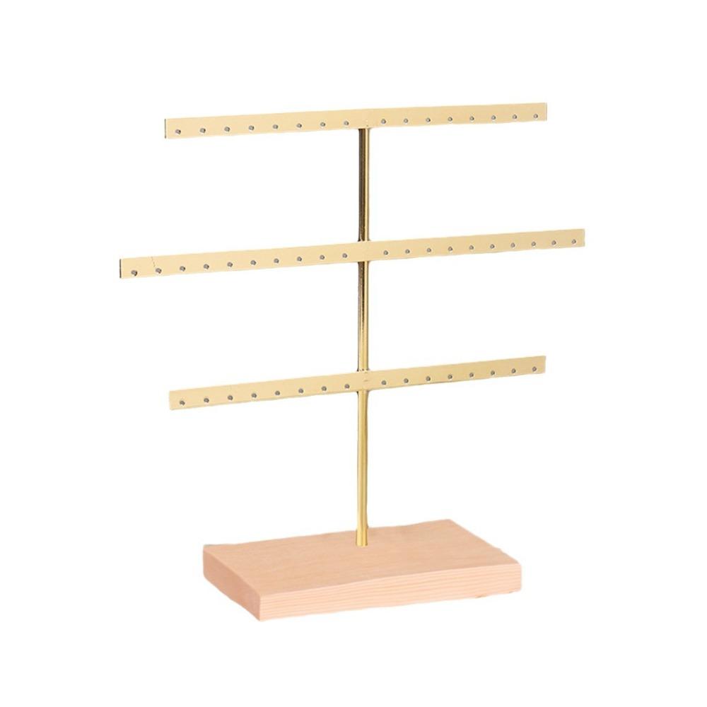 Metal Earrings Display Stand 52 Holes Necklace Bracelet Anklet Stud Holder Desktop