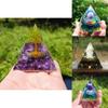 Amethyst Pyramid Crystal Healing Orgonite Chakra Energy Home Decor With Unique Handmade Design