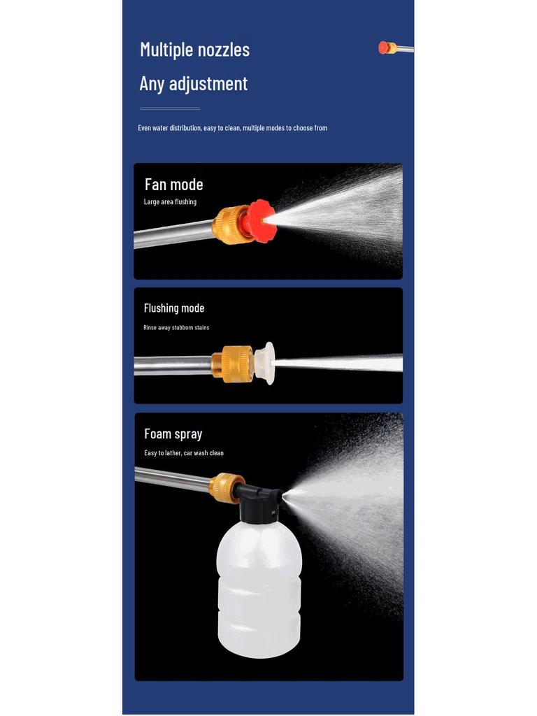 Беспроводная портативная автомойка высокого давления с литиевой батареей