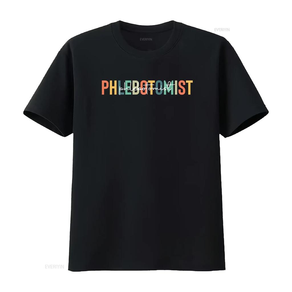 Phlebotomist T Shirt Phlebotomy Life Cute Practitioner vintage Washed fashion Breathable Stylish homme streetwear Unisex Casual