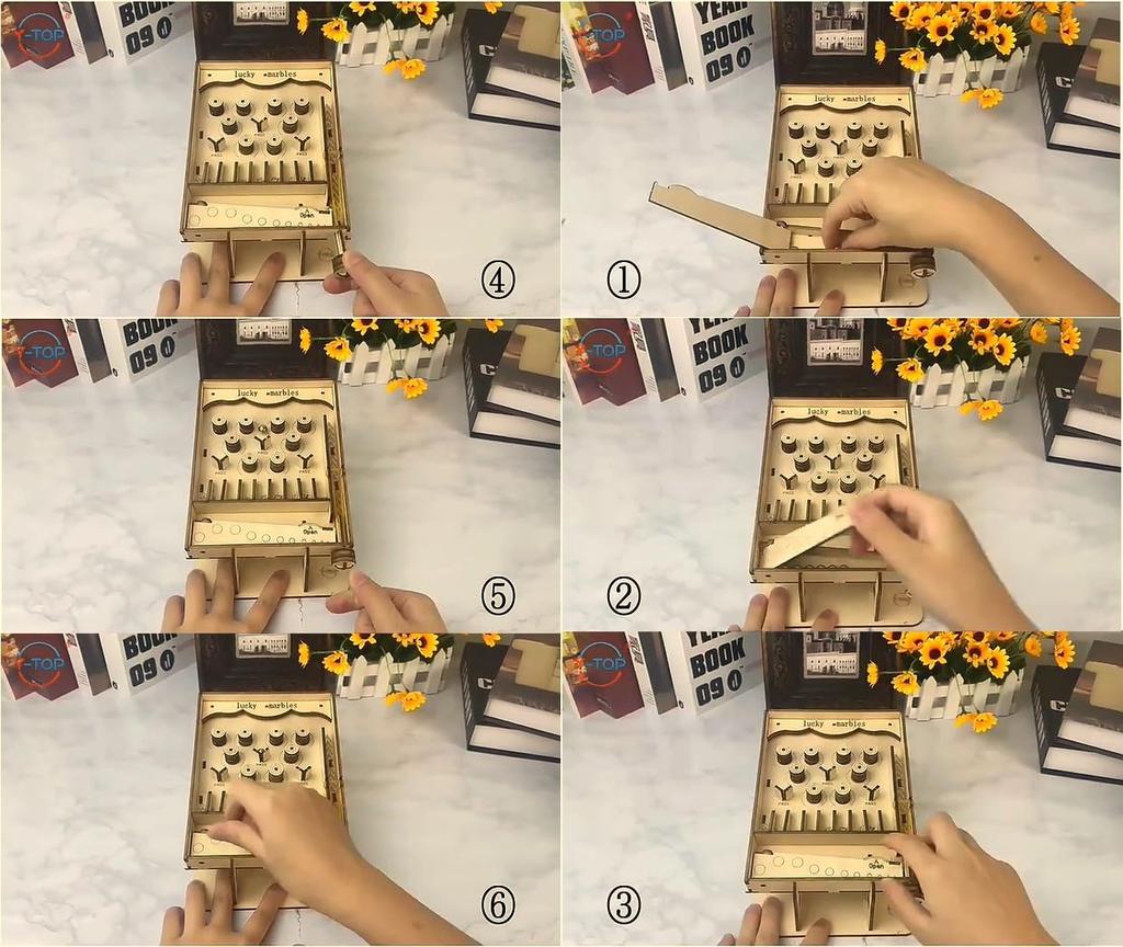 Wooden Pinball Puzzle Toy, Handmade Game Console, 3D Puzzle, Craft Kit, Small Pinball Machine