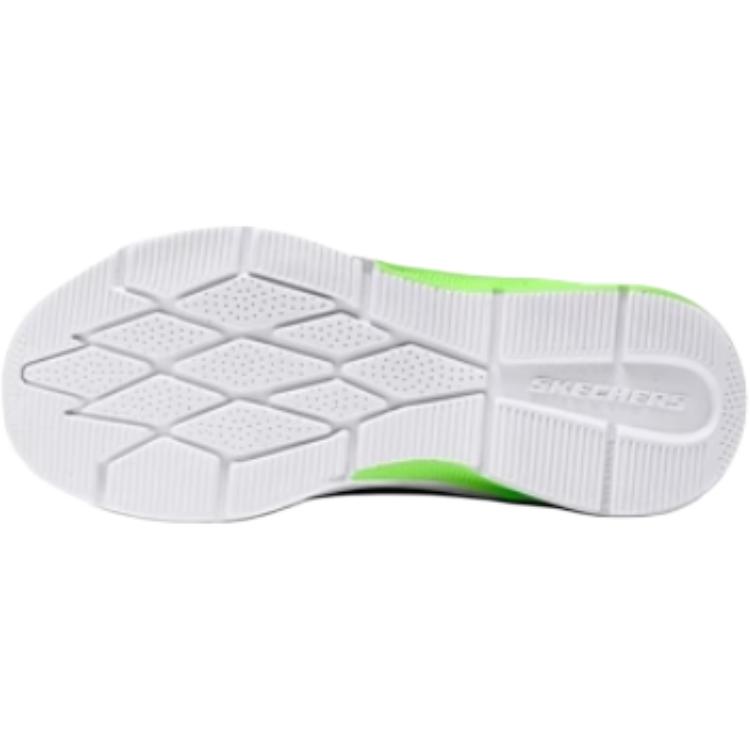 Skechers Детские кроссовки Microspec Max из дышащей синтетической кожи, без шнуровки, детские кроссовки, черные с зеленым, 403890L-BKLM