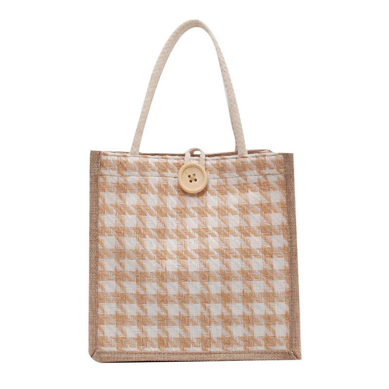 Сумка-тоут Lines для женщин, модная корейская корзина для овощей, сувенирная подарочная коробка, льняная упаковочная сумка, универсальная сумка