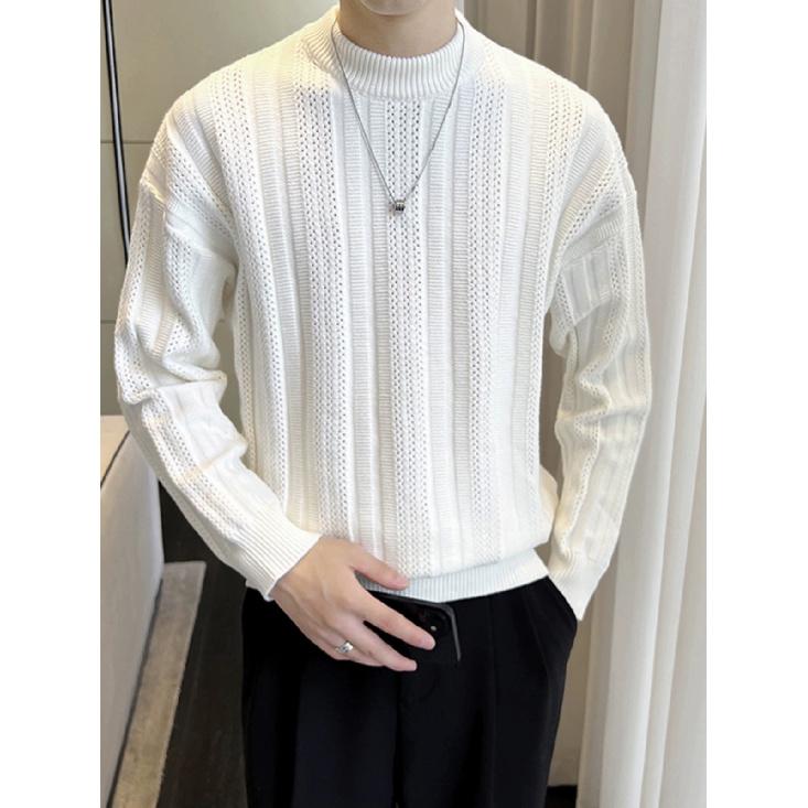 Мужской свитер крупной вязки в японском стиле, осенне-зимний, утолщенный, в стиле «ленивый шик», высококачественный, свободный, мужская ретро-трикотажная базовая рубашка