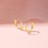 Plain Circle Ear Buckle Women's Fashion Simple Ins Cold Wind Stud Earrings Daily Commute Twist Circle Earrings Earrings