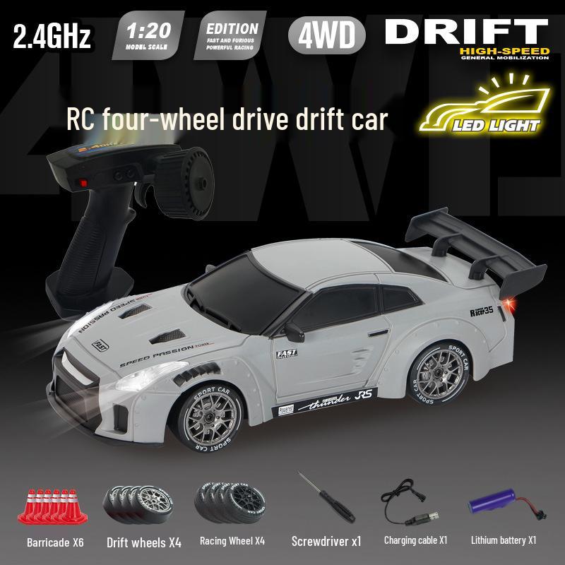 RC Drift Car: High-Speed, Variable Speed, 4WD, Rechargeable Remote Control Model for Kids
