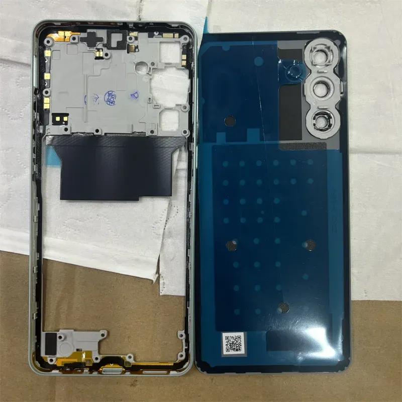 Полный корпус для Samsung Galaxy M55 5G M556 Крышка средней рамки Крышка задней панели Крышка задняя Ремонтные детали