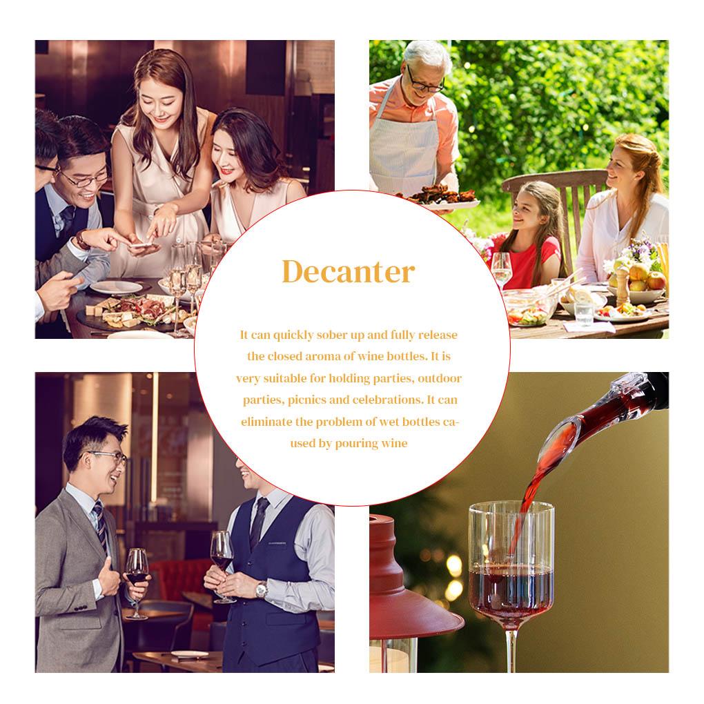 Wine Pourer Silicone Washable Safe Portable Pen-shaped Wine Aerator for Party Pub