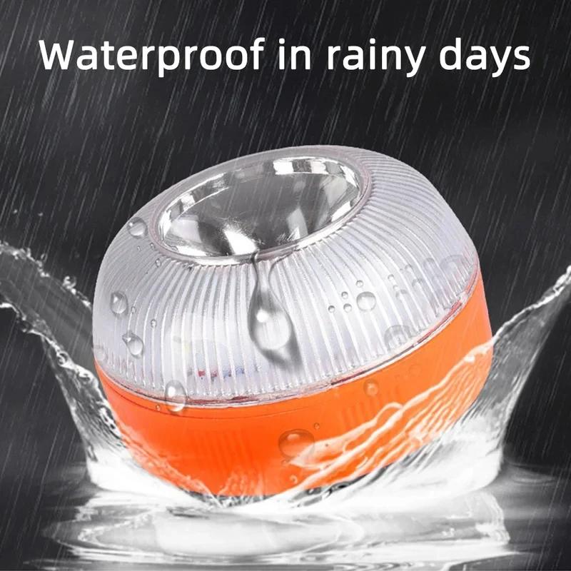 V16 Взрывная вспышка LED Белый Аварийный свет Желтый Автомобильный Предупреждающий свет Мигающий свет с батареей Сильный магнетизм