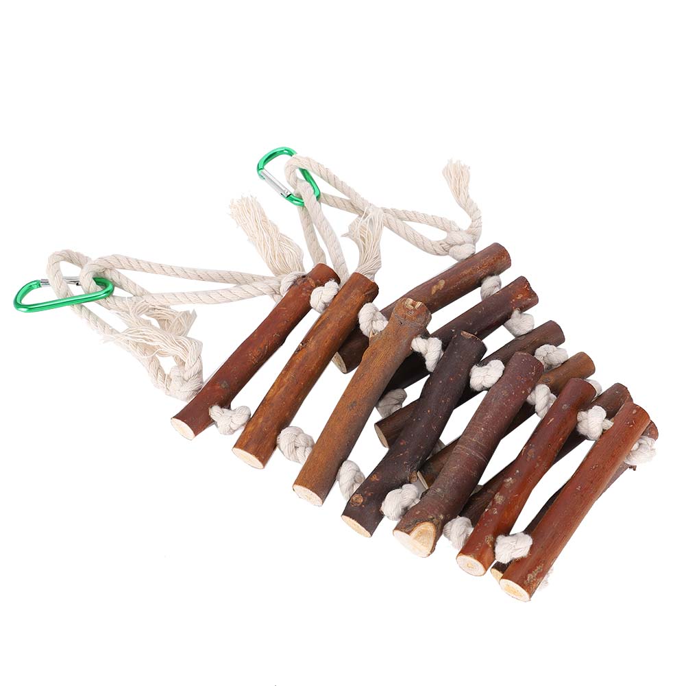 Попугаи деревянный подвесной мост 10 см хлопковая веревка для домашних птиц мягкая горизонтальная воздушная лестница