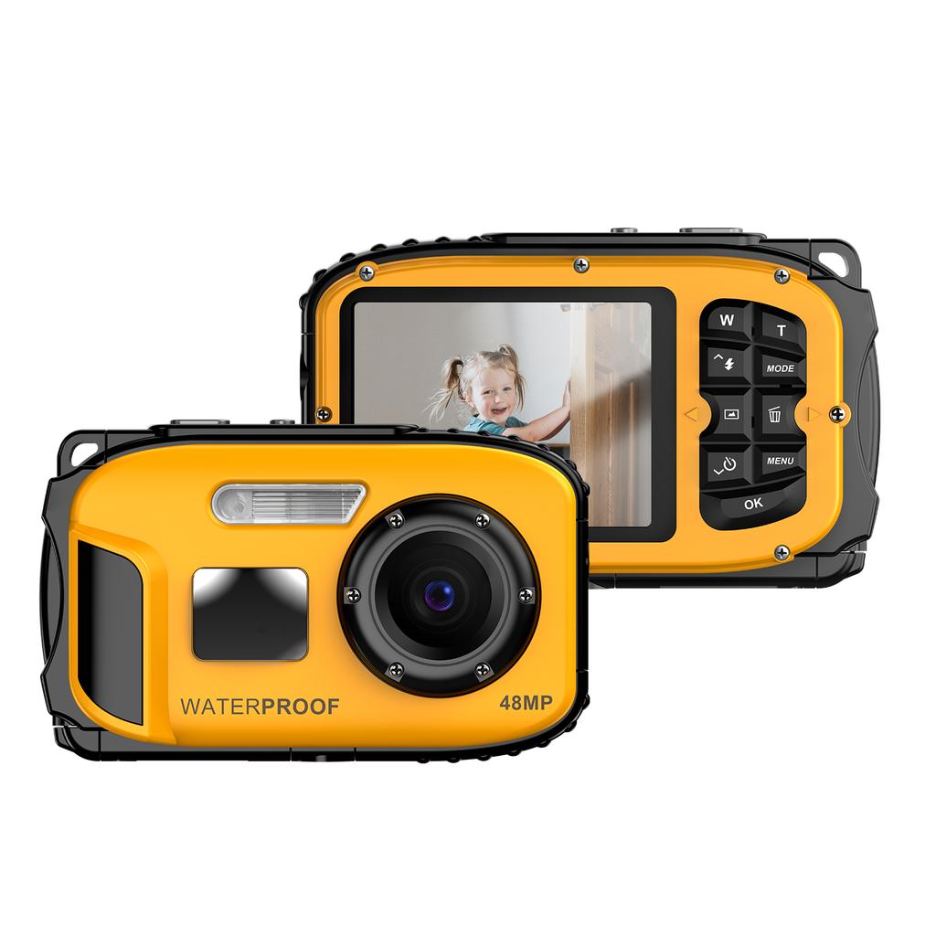 1080P Water Resistant Digital Camera 48MP Digital Video Camera 2.4 Inch IPS Screen Auto Focus 16X Digital Zoom Camera
