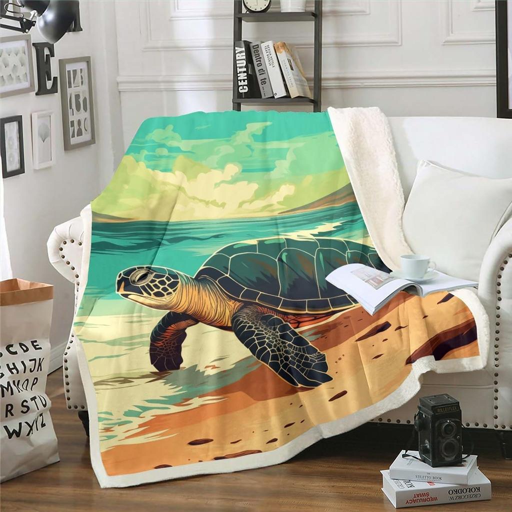 GUOYU Blanket Fox Fleece Blanket Twin Rainbow Cherry Blossoms Sherpa BlanketJapanese Style Blanket Oriental Ukiyoe Throw Blanket Kids Boys