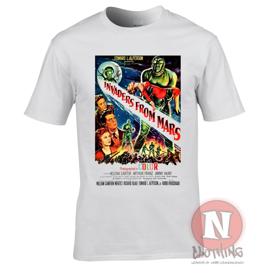 Naughees Invaders from Mars T-Shirt Classic Sci-Fi Movie Poster 1953