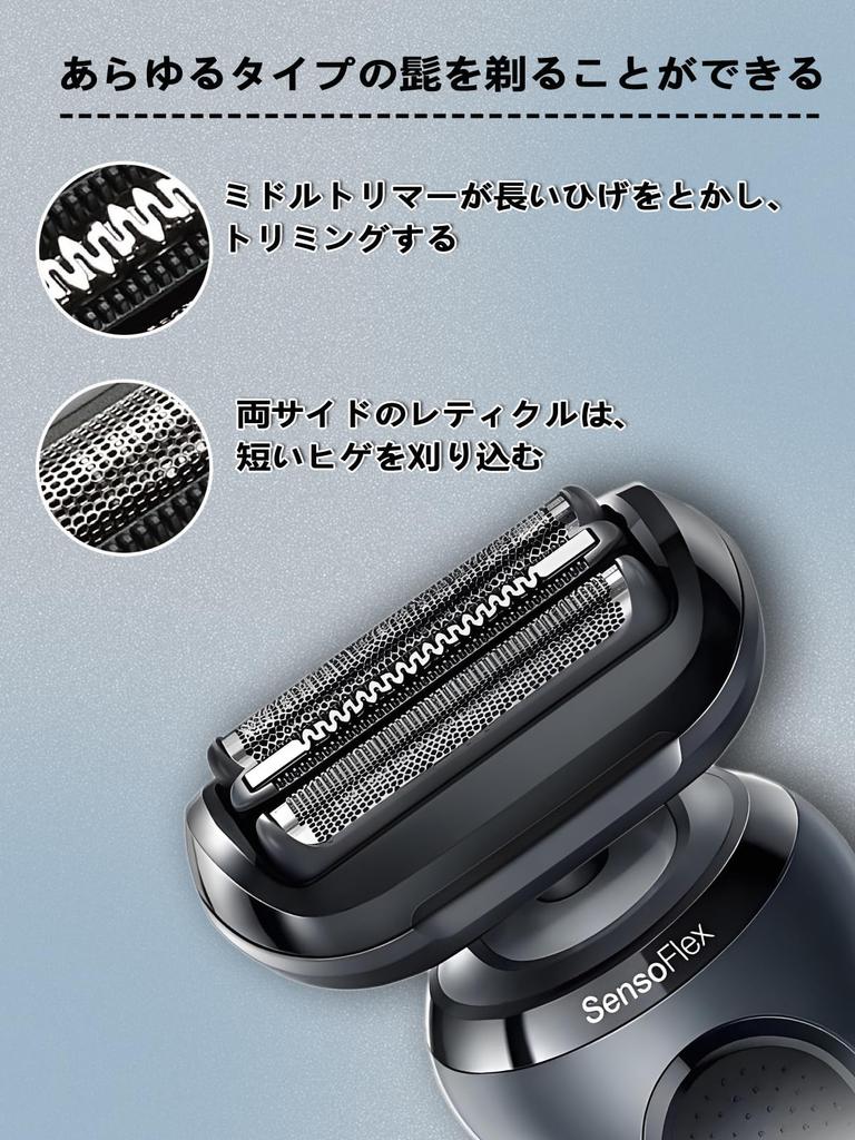 Braun Series 5 Series 6 53B Сменное лезвие S5 S6 Сменное лезвие Бритвенная головка Сетчатое лезвие Интегрированная сменная головка Бритва Series5 Series6