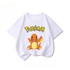 Potdemiel Summer New Pikachu Print Children's T-Shirt, Boys and Girls, Comfortable and Breathable Children's T-Shirt