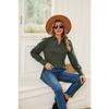 Spring and Autumn Women's Blouse Lapel Long Sleeve Button Loose Milled Long Sleeve Top