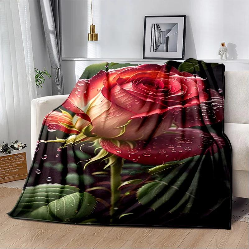 Nordic Love Rose Flowers Daisy одеяло, мягкое одеяло для дома, спальни, кровати, дивана, пикника, путешествия, офиса, отдыха, одеяло, детское одеяло