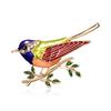 Rinhoo Enamel Flying Hummingbird Brooch Pins Women Animal Little Birds Tree Branch Eagle Rhinestone Badge Party Gifts Jewelry