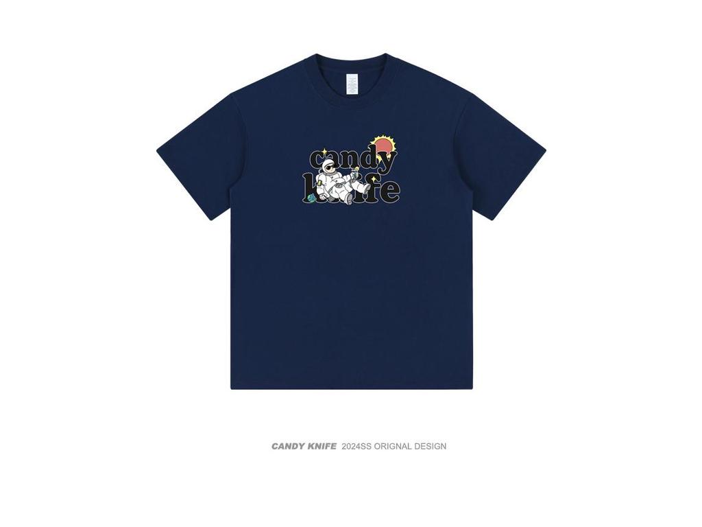 Summer 2024 Fun Cartoon Print Multi-Color Casual T-Shirt for Men & Couples