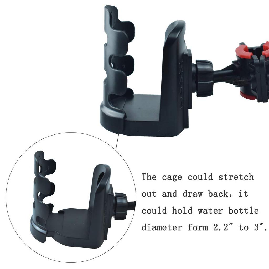 Универсальный подстаканник для мотоцикла, крепление на руль с регулируемым и вращающимся креплением для велосипеда, коляски, инвалидной коляски