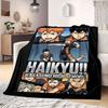 Haikyu Grand 2D Cartoon Flannel Blanket Beautiful Print Pattern for Bedrooms Sofas Beds Travel Picnic Blanket_LIAN