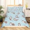 Cute Cartoon Animal Print Comforter Cover Sets Sea Otter Duvet Cover Set Ocean Creature Otter Toddler Soft Polyester Bedding Set