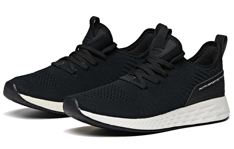 Women's Sneakers ANTA Casual Shoes Women's Low-top Black/Ivory White