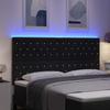 LED Headboard with LED Light Strips Black 180 cm Velvet