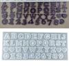 English Alphabet Epoxy Resin Molds Silicone Capital Lowercase Letters Cement Mold for DIY-Jewelry Pendants Crafts