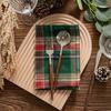 Cotton Linen Christmas Plaid Napkin Xmas Restaurant Dining Decor Table Napkin  Christmas