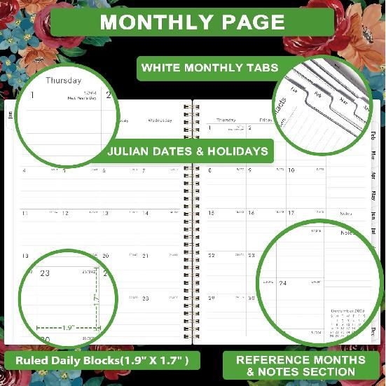 2026 Planner - Planner 2026, Jan. 2026 - Dec. 2026, 9” x 11”, 2026 Planner Weekly and Monthly, 2026 Weekly Monthly Plannr with 12-Month Tabs,