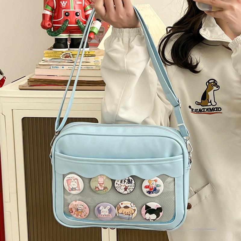 МОДА Сумка Harajuku Ita для женщин PU Прозрачный карман Itabag школьная форма для девочек JK Crossbody сумка через плечо сумки