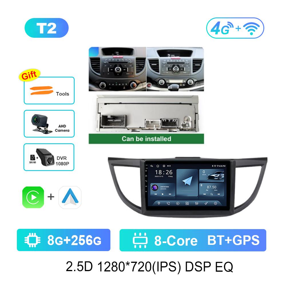 Carplay WiFi 10,1 '' для Honda CRV CR-V 4 RM RE 2011 - 2018 GPS автомобильный видеомультимедийный плеер Android OS 4G BT HD сенсорный экран