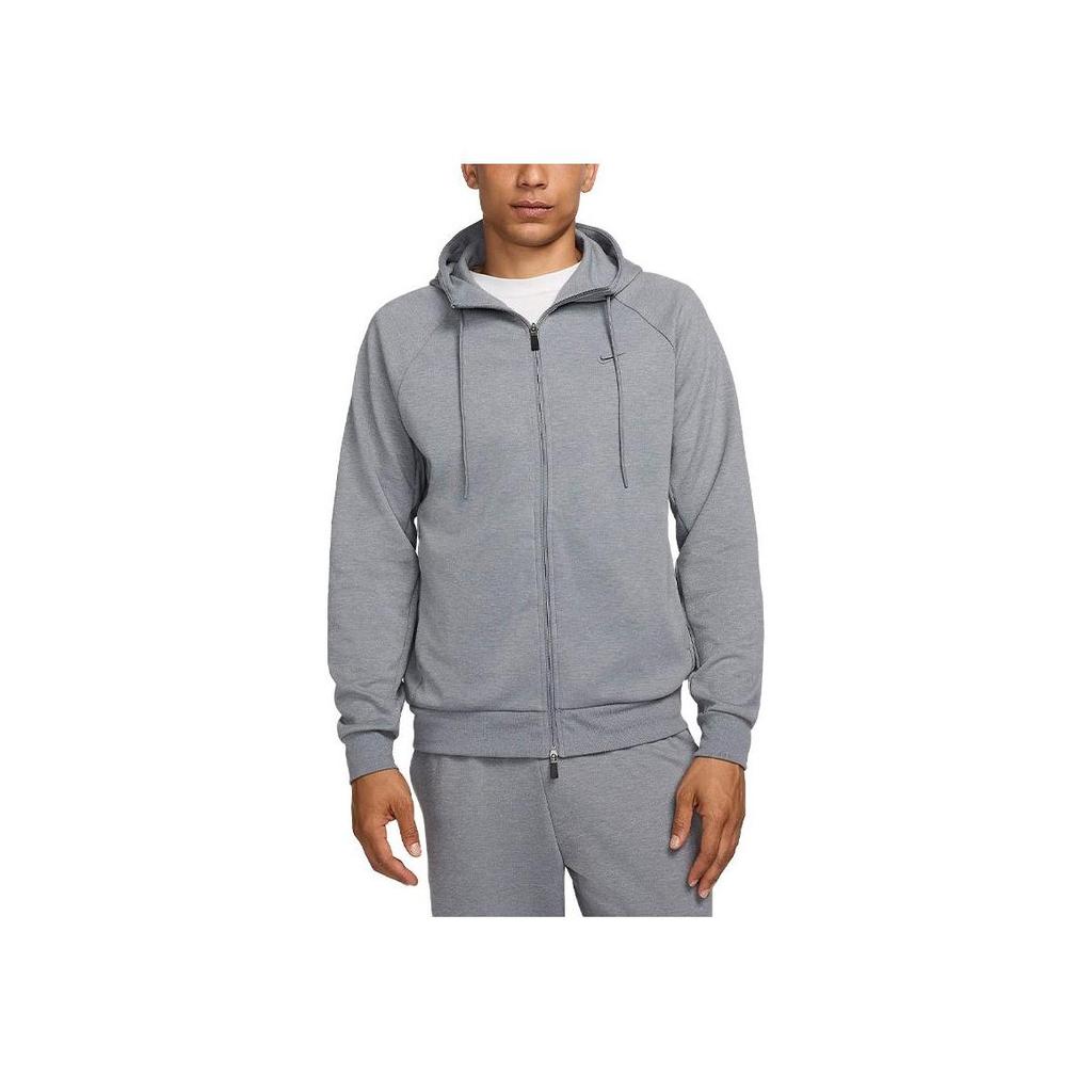 Nike Мужская толстовка с капюшоном на молнии Primary Fleece Dri-FIT UV Cool Grey Heather FZ0967-065