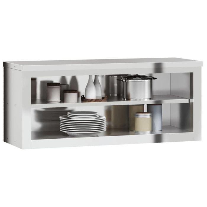 Kitchen Wall Cabinet with Stainless Steel Shelf