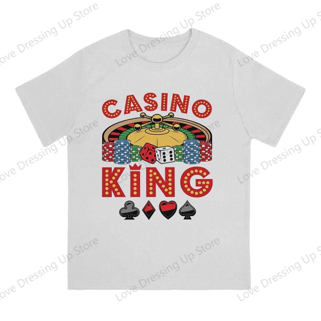 100pure Cotton Printed Unisex Tshirt Casino King Short Sleeve Tshirts Harajuku Tee Funny Tops