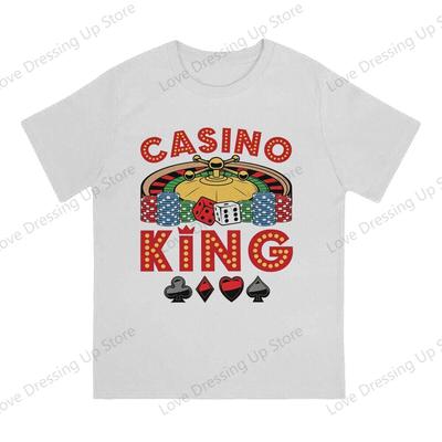 100pure Cotton Printed Unisex Tshirt Casino King Short Sleeve Tshirts Harajuku Tee Funny Tops