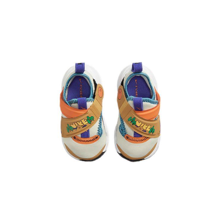 Nike Flex Advance BT Устойчивые к истиранию Дышащие Поддерживающие Низкие Беговые Кроссовки Оранжево-Желтые Для Младенцев И Малышей DO2349-047