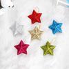 24pcs Mini Glitter Star Pendant, Christmas Tree Star Ornament, Five Pointed Star, Xmas Tree Ornament, Home Hanging Decorations