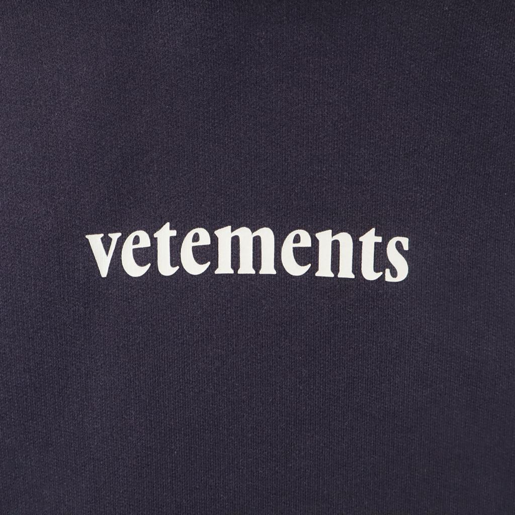 Vetements Свитшоты с длинным рукавом и нашивкой-штрихкодом M Темно-синий пуловер унисекс Мужские Б/У