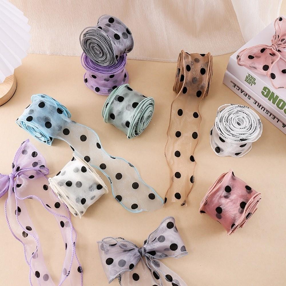 10 Yards Length Organza Ribbon Solid Color Tulle Ribbon Chiffon Ribbon Flower Bouquet Packaging