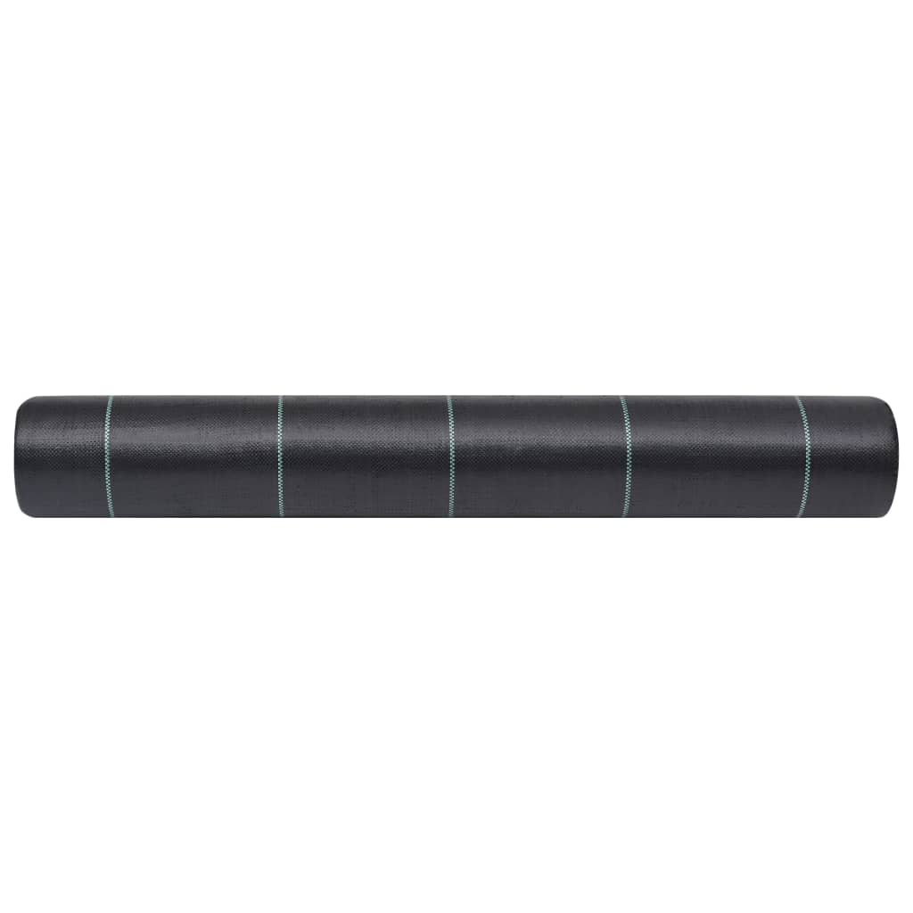 vidaXL Unkrautfolie Schwarz 2x150 m PP