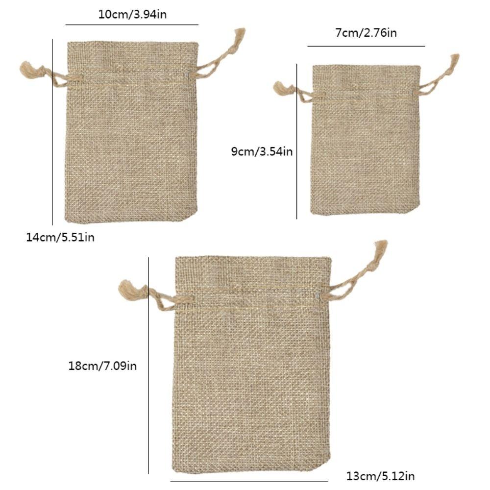 10 шт. больших вместительных сумок для хранения, пыленепроницаемые мешочки для ювелирных изделий, новые подарочные мешочки из мешковины