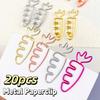 20pcs Cartoon Paper Clips Metal Bookmark Holder Students Stationery Paper Decorative Clip  Home