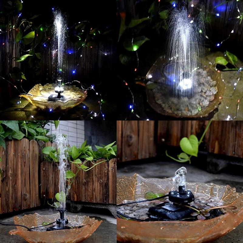 Hot! Solar Powered Fountain Pump, 7V Energy-Saving Submersible Solar Water Pumps For Garden Pond