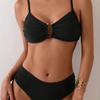 2025 Solid Color Two-Piece Bikini European & American Style