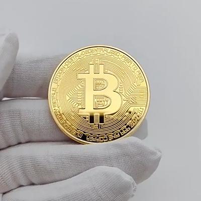 Позолоченная биткойн-монета, коллекционная художественная коллекция, подарок, физическая памятная бита Casascius, бит BTC, металлическая антикварная имитация