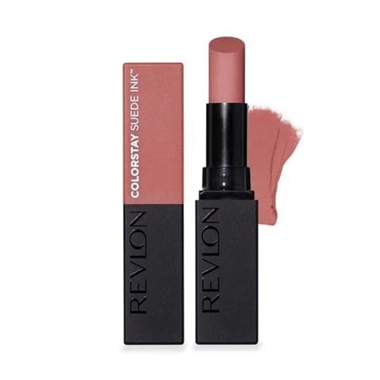 Помада-тинт Revlon ColorStay Suede Ink 001 Gut Instinct Бежево-розовый (Теплый тонХолодный тон) Стойкая, с минимальным переносом цвета, мягко-матовая помада для губ 2,55 г