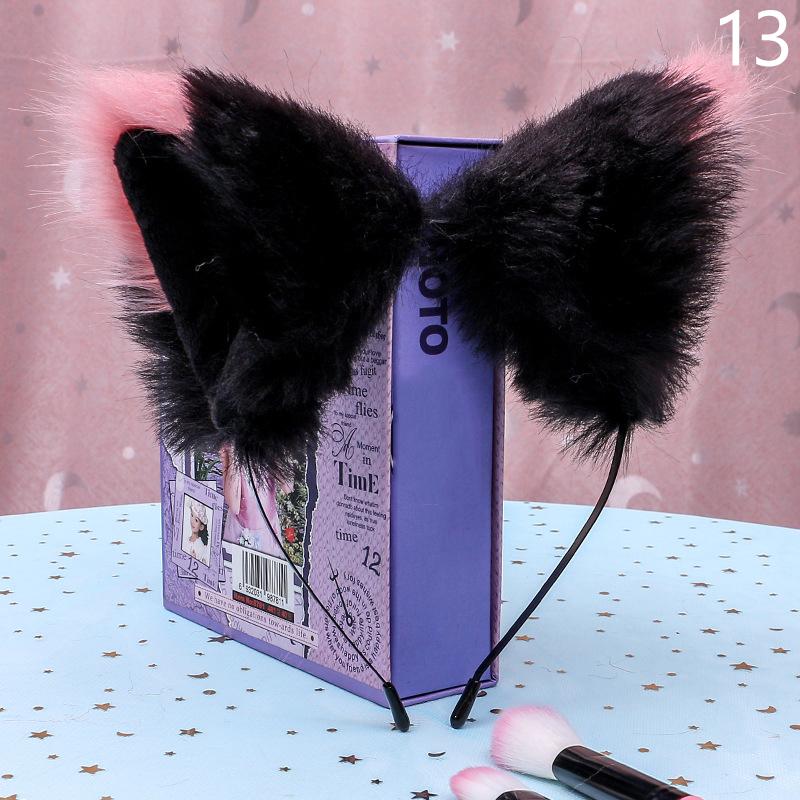 1 шт., повязка на голову, головной убор из искусственного лисьего меха, костюм для косплея, кошачьи уши, обруч для волос, украшения для волос, товары для вечеринок